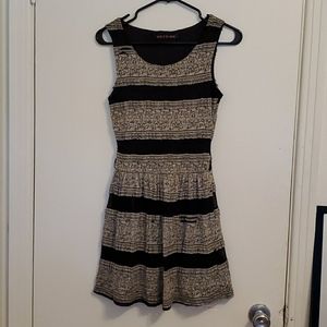 Black with tan short dress
